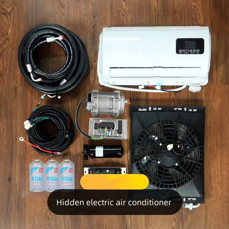 Split 12v 24v Ev Electric Vehicle Air Conditioning System, Truck RV Air Conditioning Parking Cooler