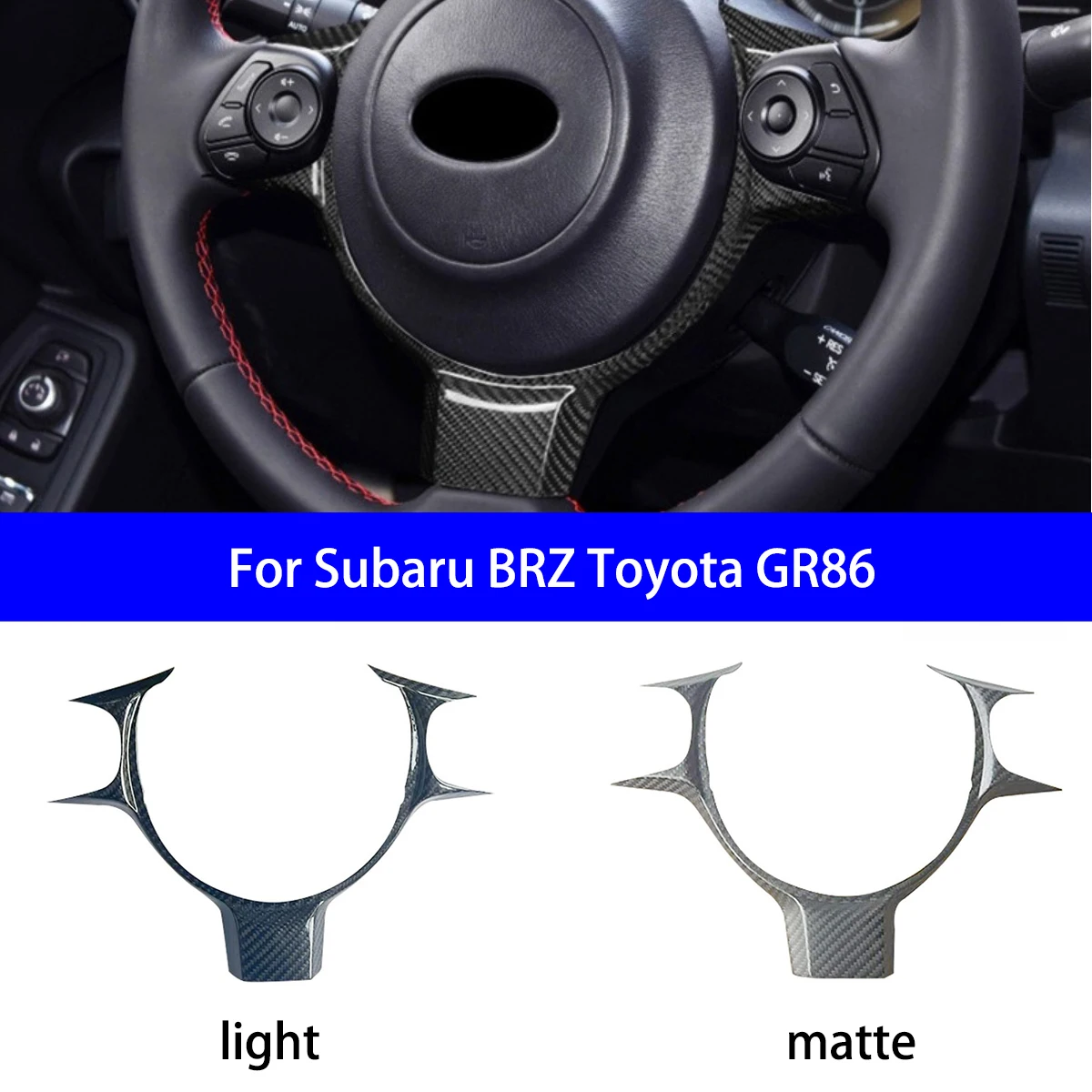 

Suitable for The New Subaru BRZ Toyota GR86 Dry Carbon Fiber Steering Wheel Cover