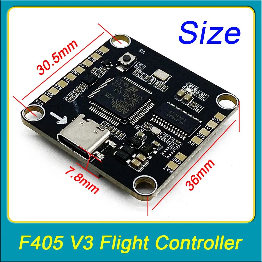 SLONWAKE F405 F405HD/FC2402 F405 V3 Flight Controller / F4 V3S Plus FC + 60A 4in1 ESC Stacks 30.5*30.5mm For RC FPV Racer Drone