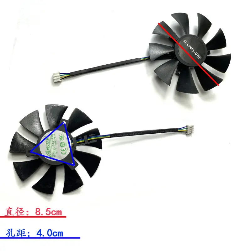 New for SAPPHIRE RX550 RX560 RX460 R7 360 Gaphics Video Card Cooling Fan GA91A2H