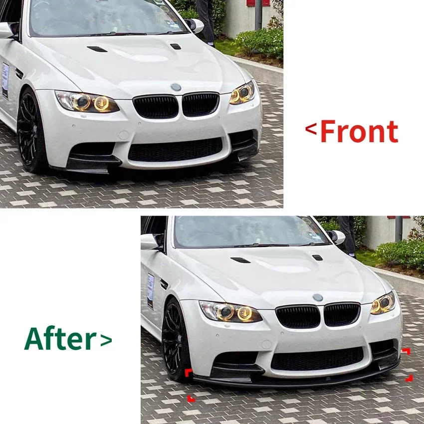 For BMW 3 Series M3 E90 E91 E92 E93 2006-2013 Car Front Bumper Lip Splitter Diffuser Spoiler Auto Accessories Body Kit Tuning