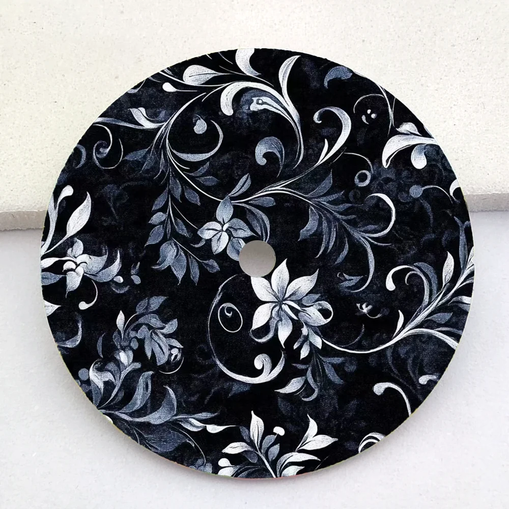 NH35 dial 28.5mm/35mm dial watch parts replacement accessories luxury men's watch dial black and blue patterned silk screen dial