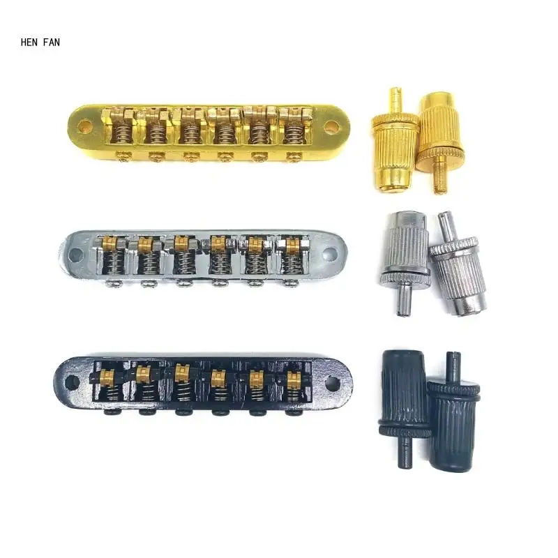 

Гитарный ролик Tune-O-Matic Saddle Bridge Замена обмотки моста для 6-струнной электрогитары Bridge Tailpiece M89D