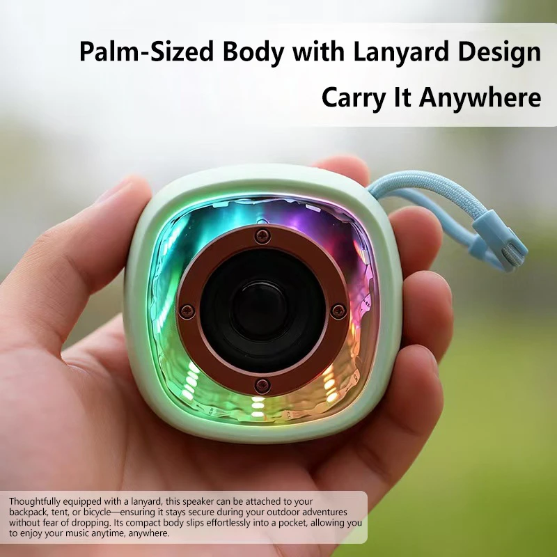 

Bluetooth-колонка с мощным звуковым эффектом, перезаряжаемая мини-колонка Bluetooth 360 ° Динамик с объемным звуком и ультра-мощными басами