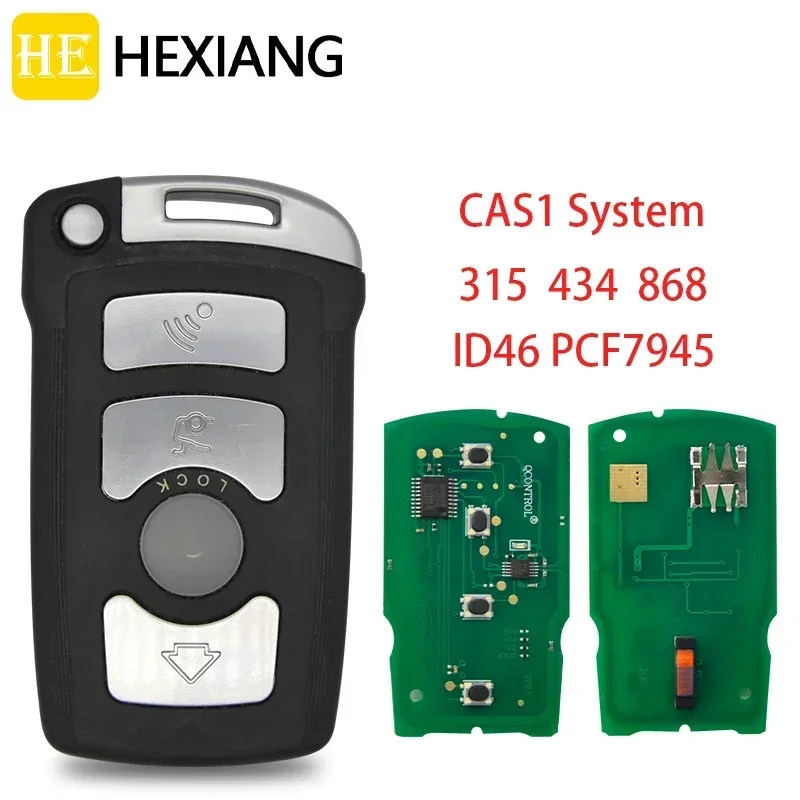 

HE Xiang Car Remote Key For BMW 7 Series E65 E66 E67 E68 745i 750i CAS1 ID46 PCF7945 Chip 315 434 868 Mhz Replace Smart