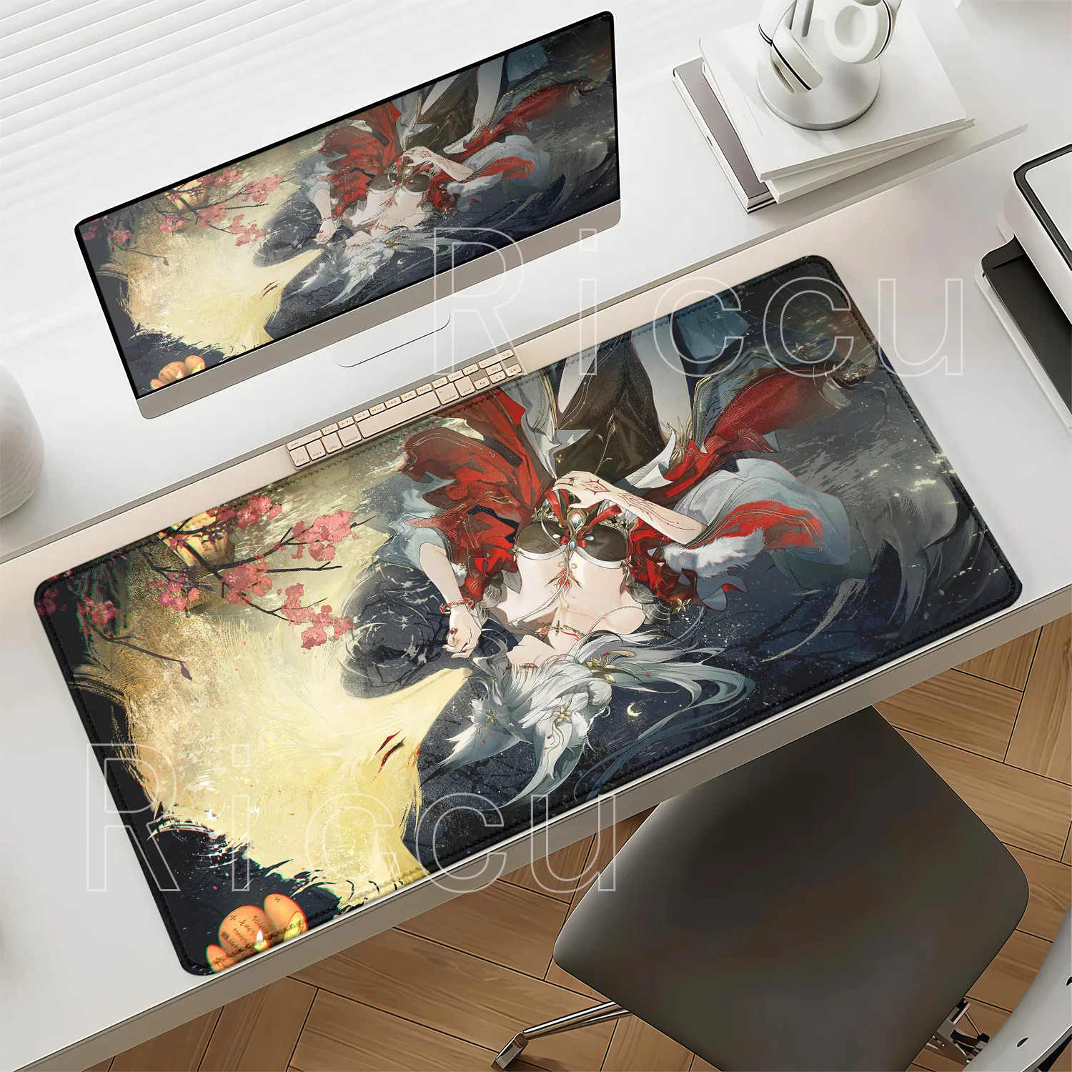 WuWa Hsin Wuthering Waves Mouse Pad XXL PC Gaming Overlock XXL Mousepad Large Non-Slip Base Keyboard Office HD Printing Desk Mat