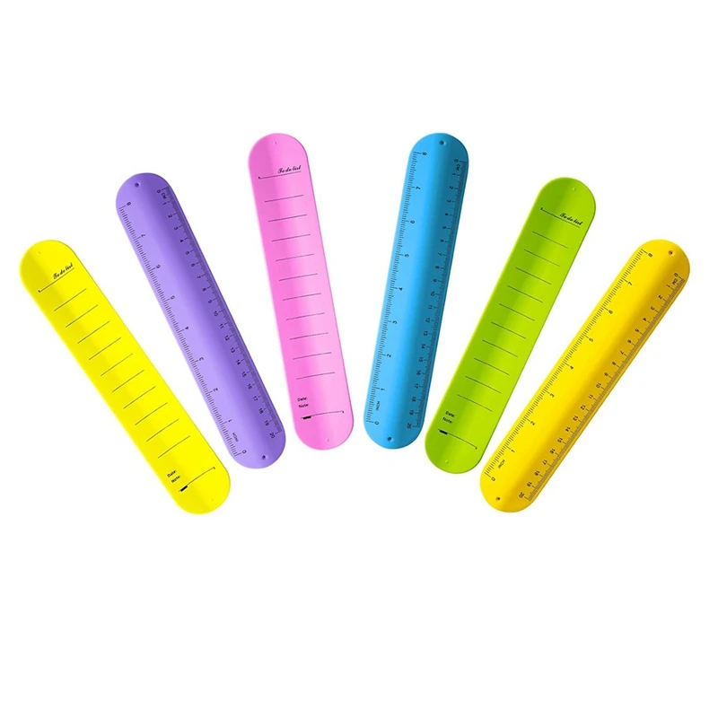 SCLS 6 Pcs Nurse Silicone Bracelet To Do List Slap Silicone Reminder Bracelet 9.4X1.8In Reusable Wearable Wrist