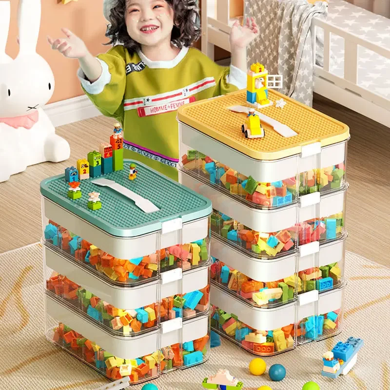 30x23cm Block Toys Large Particles Storage Box Parts Classification Adjustable Storage Box Sorting Compartment Organization Box