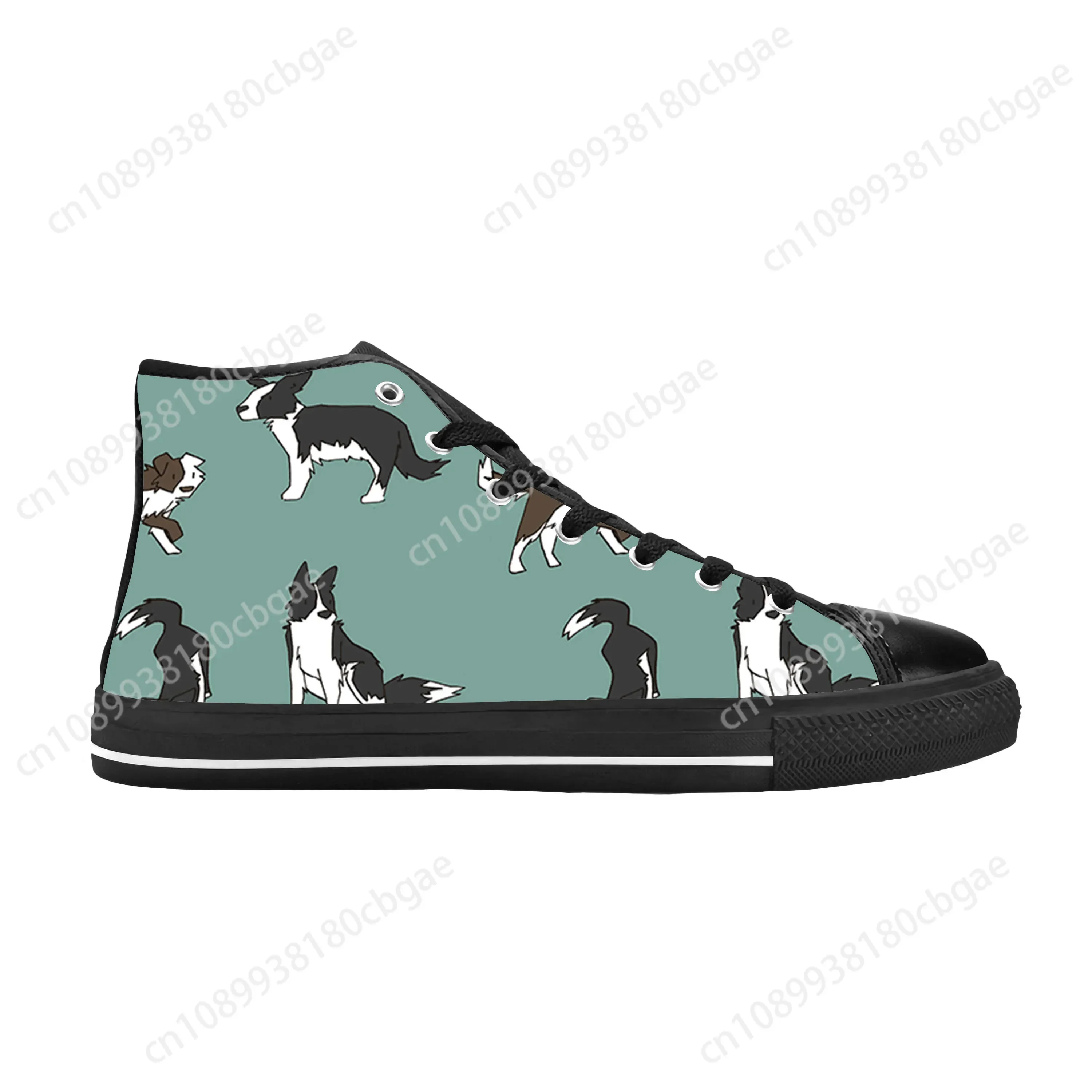 

Border Collie Collies Dog Animal Pattern Cartoon Casual Cloth Shoes High Top Comfortable Breathable 3D Print Men Women Sneakers