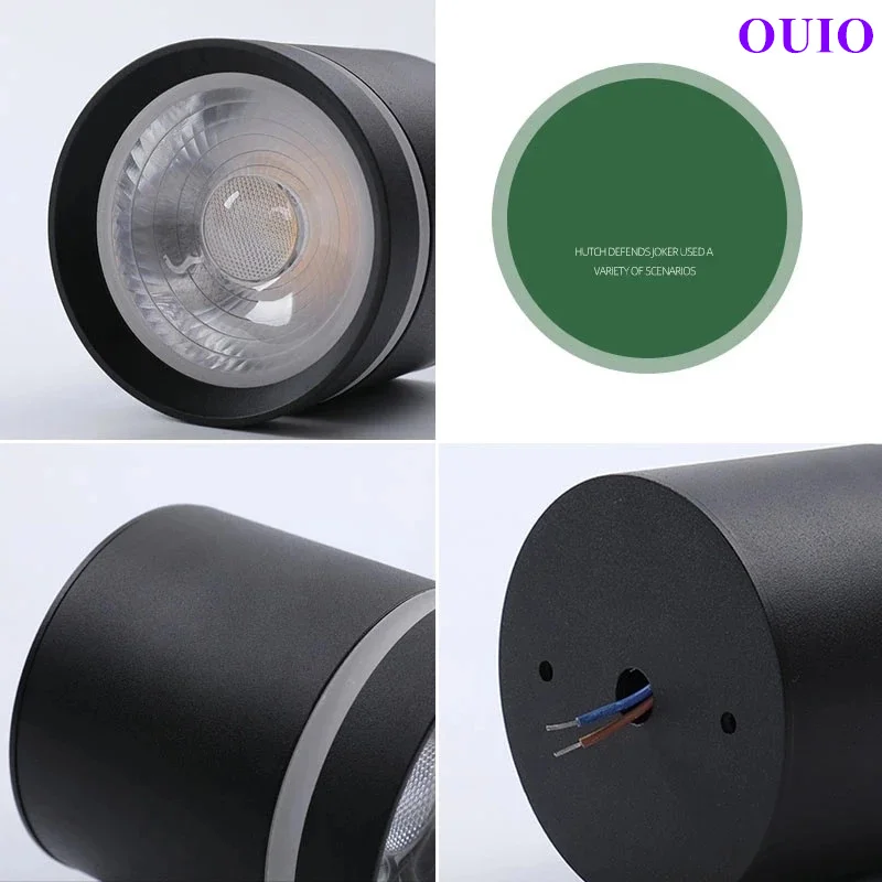 Dimmable Anti Glare Cylinder LED Downlights 10W 15W 20W 24W COB Ceiling Spot Lights AC90~260V Background Lamps Indoor Lighting