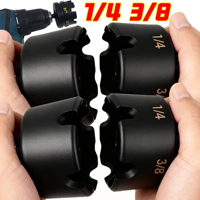 

1/4" 3/8" Nut Zipper Drill Attachment Hex-Shank Nut Driver Fast Remover Bolt Extractor for Conduit Racks Fixture Accessories