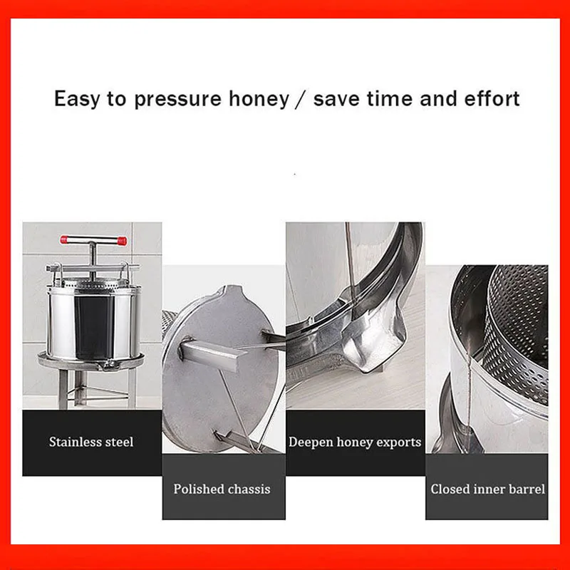 Stainless Steel Honey Squeezer Household Wax Squeezing Honeycomb Juice Squeezing Sugar Press