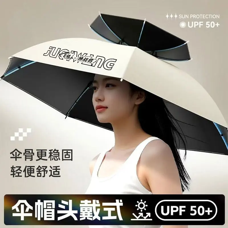 apply to Outdoor Fishing Umbrella Hat, Rainproof Sun Protection Head Umbrella