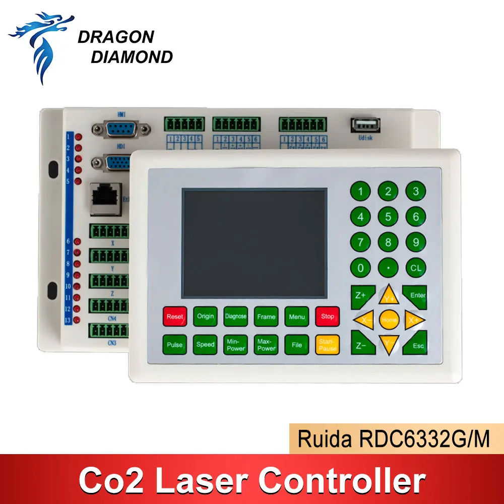 

RDC6332M RDC6332G CO2 Laser Controller Laser Cutting Machine Wireless Remote Control Focus System Ruida DSP Motherboard