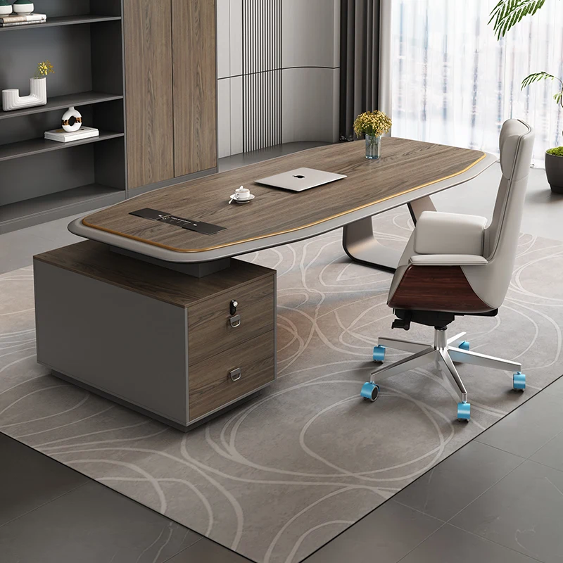 Minimalist Manager Office Desks Computer Modern Storage With Drawers Office Desks Corner Wooden Furniture Mesa De Trabalho LLOD