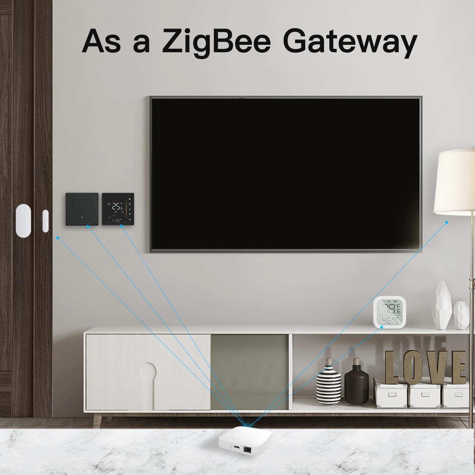 Tu ya Zig-ワイヤレスゲートウェイ,インテリジェントホームオートメーション,リモートコントロールゲートウェイ,Alexaと互換性があり,Googleアシスタント