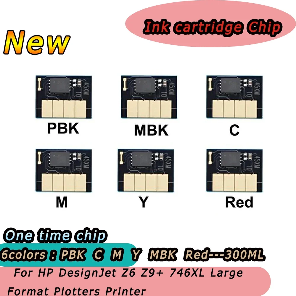 

Z6 Z9+ Ink Chip For HP 746 746XL Ink Cartridge Chip For HP DesignJet Z6 Z9+ 746XL Large Format Plotters Printer IC Chip