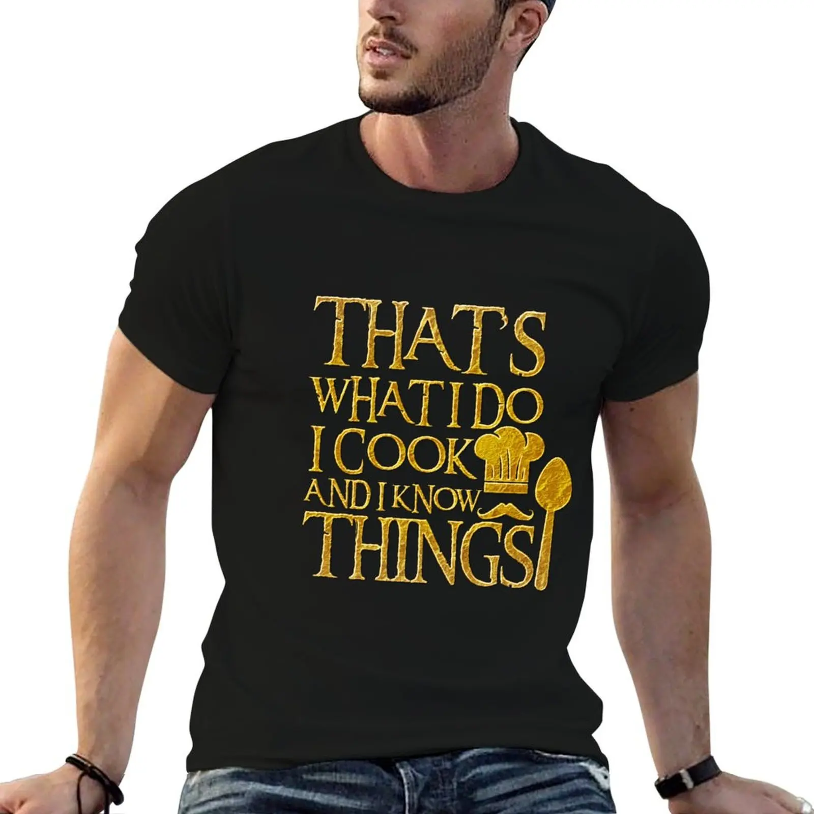 That's What I Do I Cook And I Know Things for Cuisine lovers T-Shirt Odor Resistant Short Sleeve Top