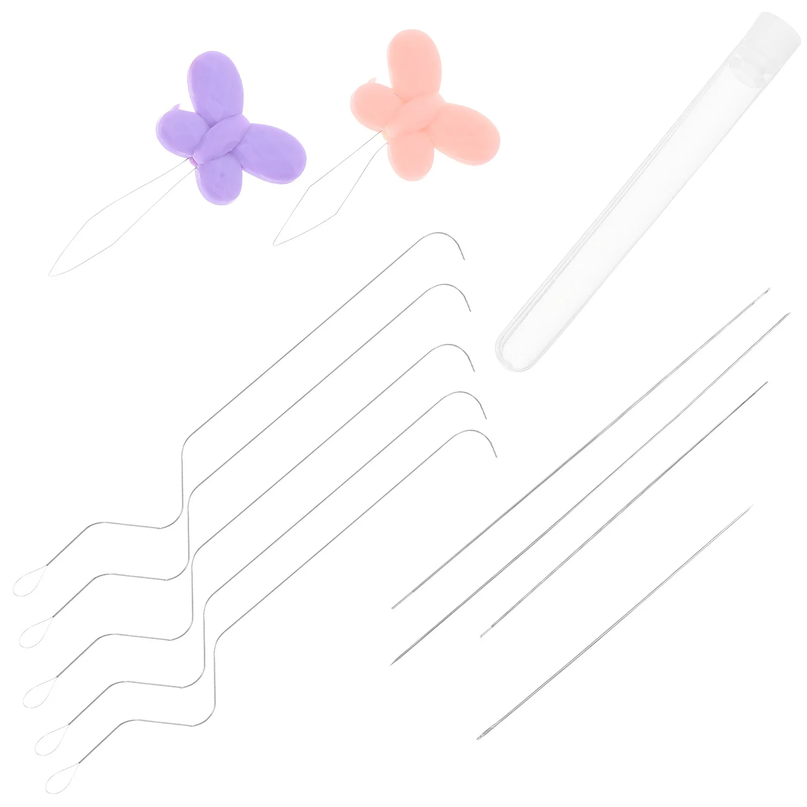 

1 set Beading Needle Set Big Eye Curved Stainless Steel Jewelry Making Tools For Bracelets Necklaces Earrings Crafts Beading