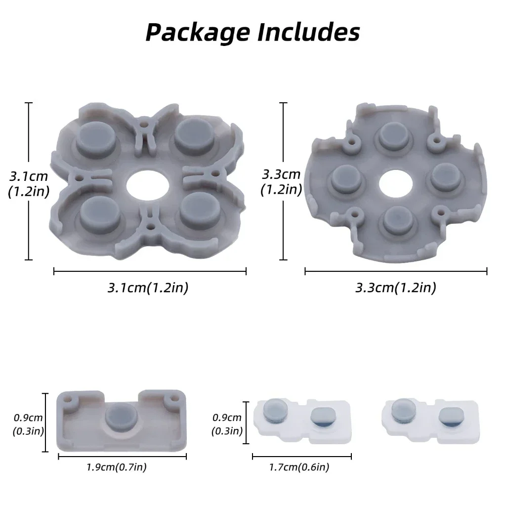 

1Sets for Dualsense Rubber Conductive Adhesive Button Pad Keypads for PS5 Controller Gamepad Repair Conductive Rubber