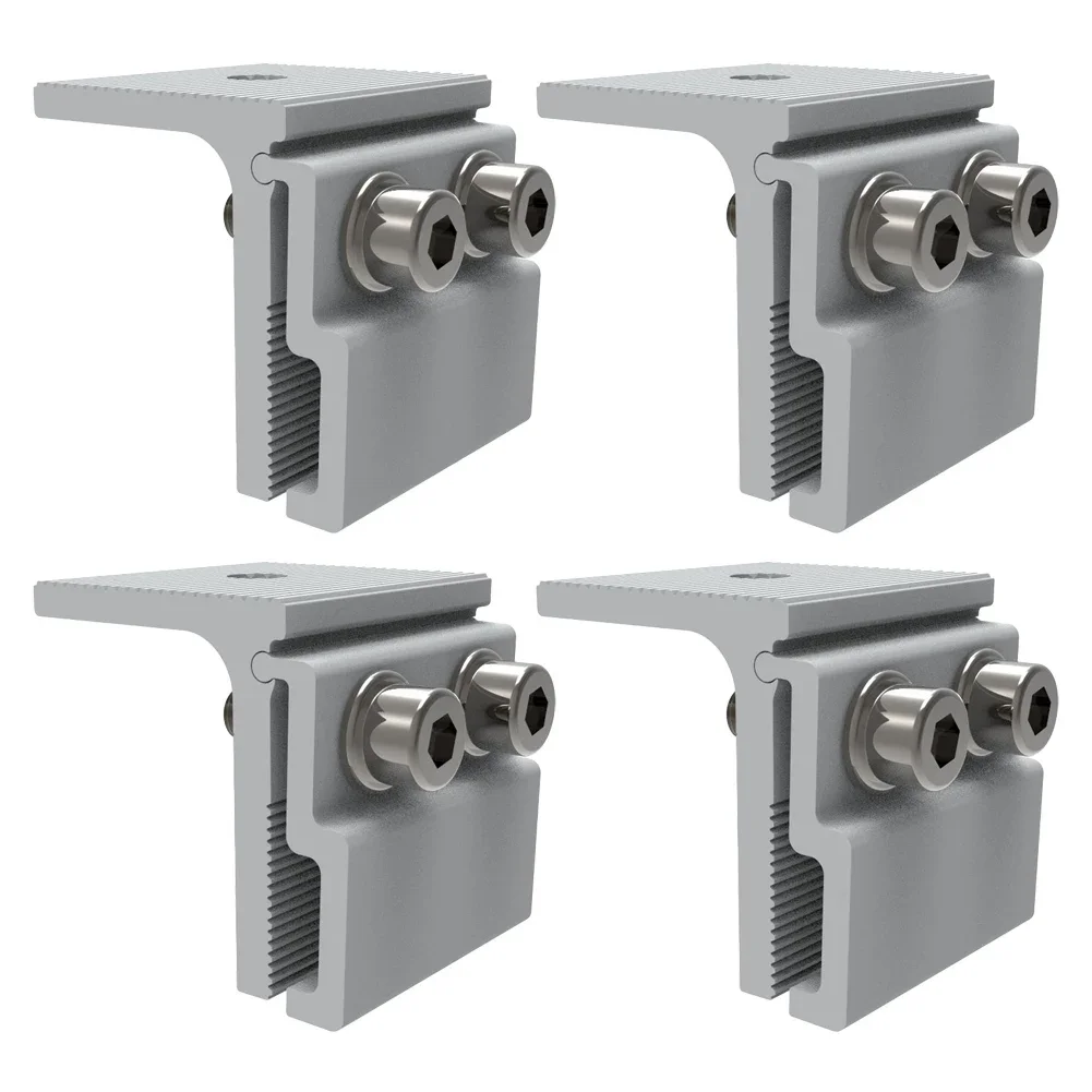 Roof Seam Clamp Standing Seam Clamp Replaceable Accessories Aluminum Alloy Sheet Seam Clamp Sliver Color For Mounting Solar Pv