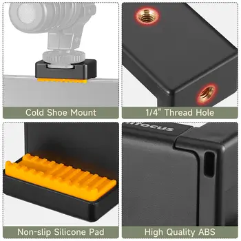 手機支架 Vlog 三腳架安裝轉接器,附冷靴接口和 1/4 螺絲孔,適用於智慧型手機 Vlog 影片拍攝,附 LED 燈和麥克風 8 最佳銷售 手機支架,適用於三腳架 - №3