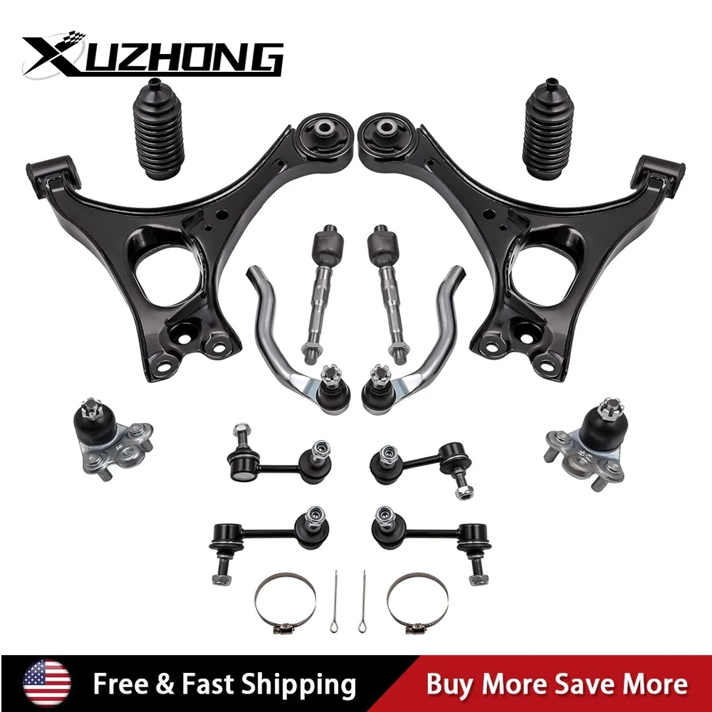 

Комплект из 14 деталей: нижние рычаги подвески, шаровые опоры, стабилизаторы, рулевые тяги для Honda Civic 2006-2011