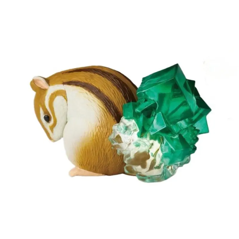 STASTO Animal × Gemstone 3rd Series Gachapon Capsule Toy Simulation Animal Orca Tortoise Squirrel Parrot Model Figurine Ornament view 5