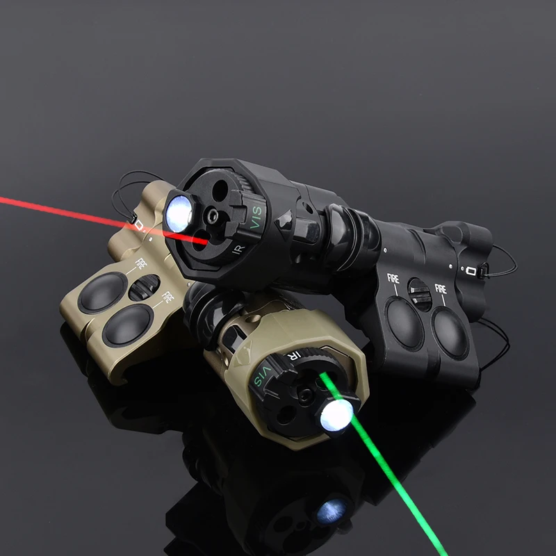 WADSN Metal Upgrade MAWL C1 Red Blue Green Laser Airsoft MAWL LED Hunting Lamp CN IR Illumination Dual Function Pressure Switch