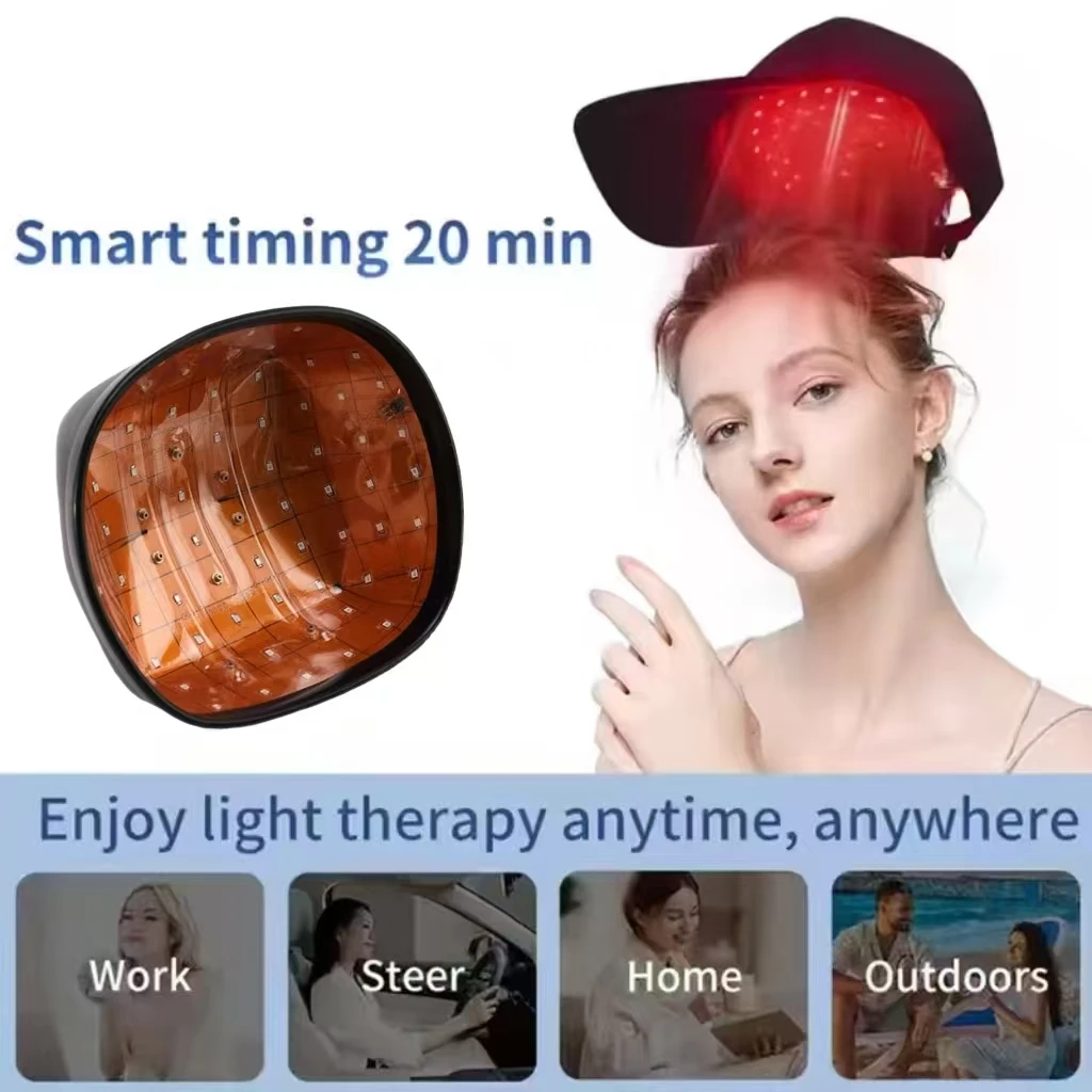 82 Diodes Hair Growth Cap Laser 650nm 630nm Infrared Light Anti Hair Loss Stress Relief Relaxation