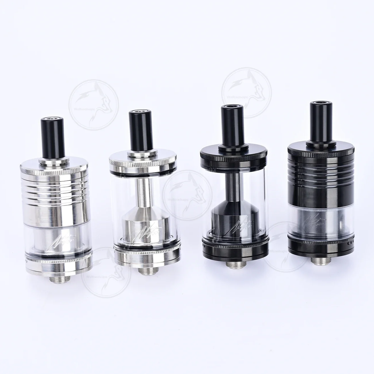 wolfcoolvape-netsuスタイルの再構築可能なタンクアトマイザー50mlエアピン316ss10-12-14-15-22mm-4個