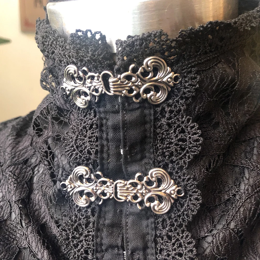 Chal de cuello alto para mujer, capa de encaje Medieval Vintage, moda de lujo, capa gótica Retro elegante, Ponchos cortos para fiesta