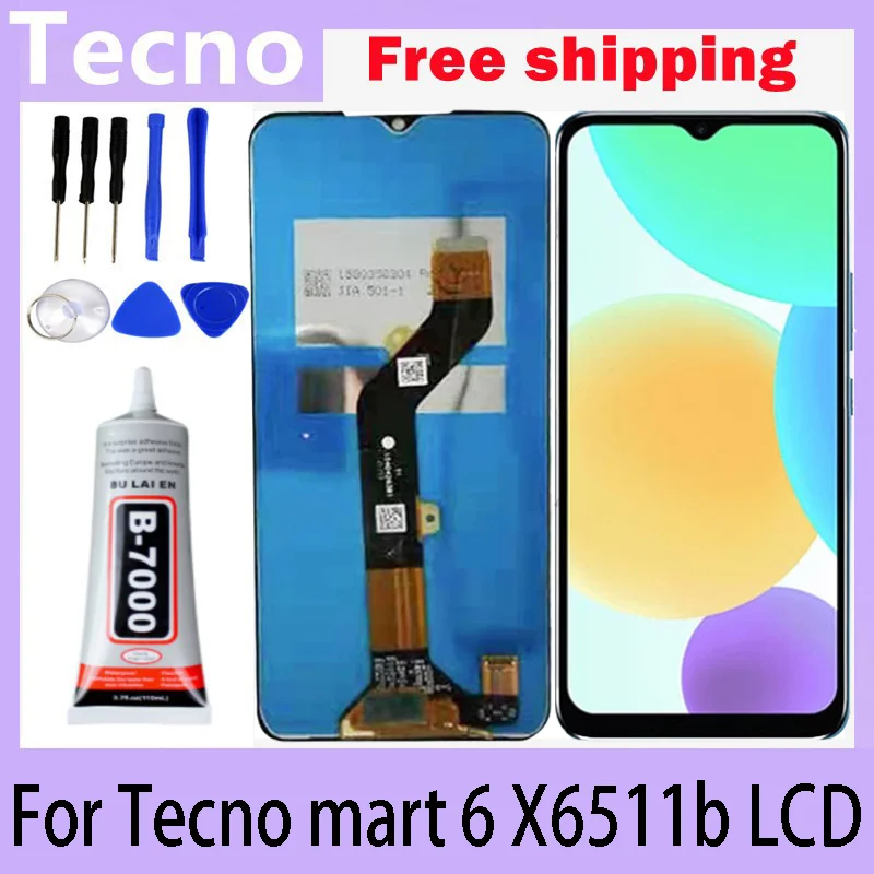 

LCD For Infinix Tecno mart 6/x6511b LCD display touch screen digitizer replacement