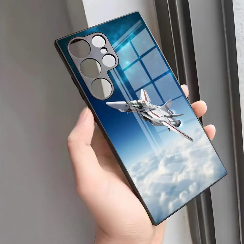Funda de teléfono R-Robotech Macross para Samsung S26 S24 Ultra S25 Fe S23 S22 S20 S21 Plus A54 A34 A53 A16, cubierta de vidrio