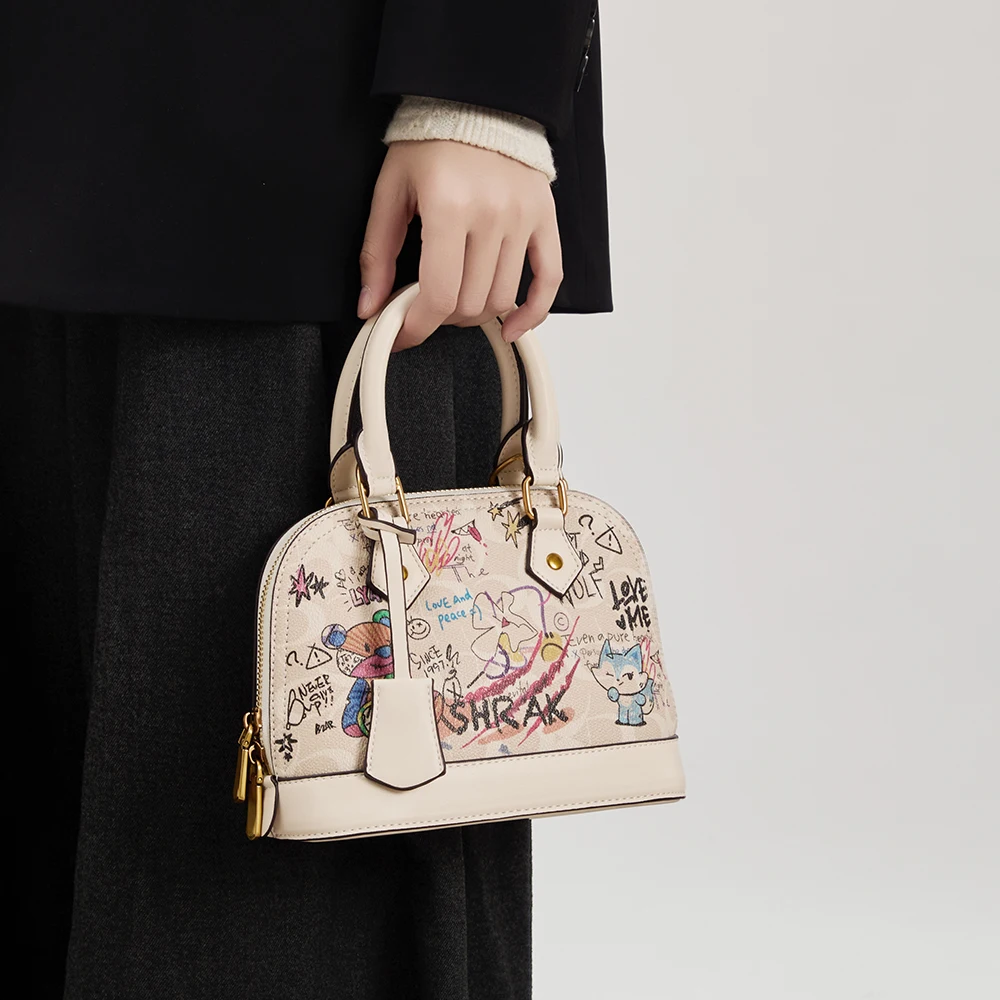 Advanced Retro Graffiti Women's Handbag, 2026 New Edition, High end Designer Multi functional Fashion Shoulder Bag