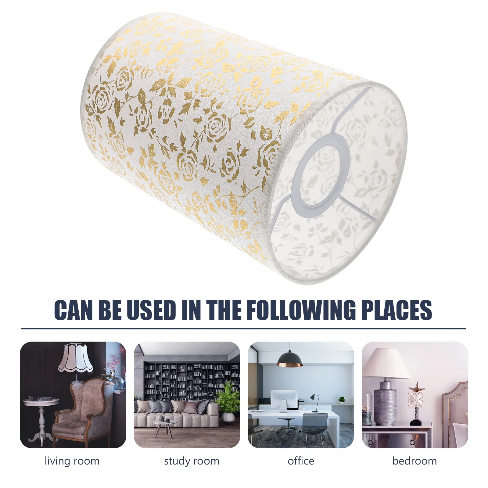 

Small Lampshade E27 Base Drum Pattern Indoor Light Cover Desk Lamp Shade Small Compact Lamp Cover Wall Light Shade