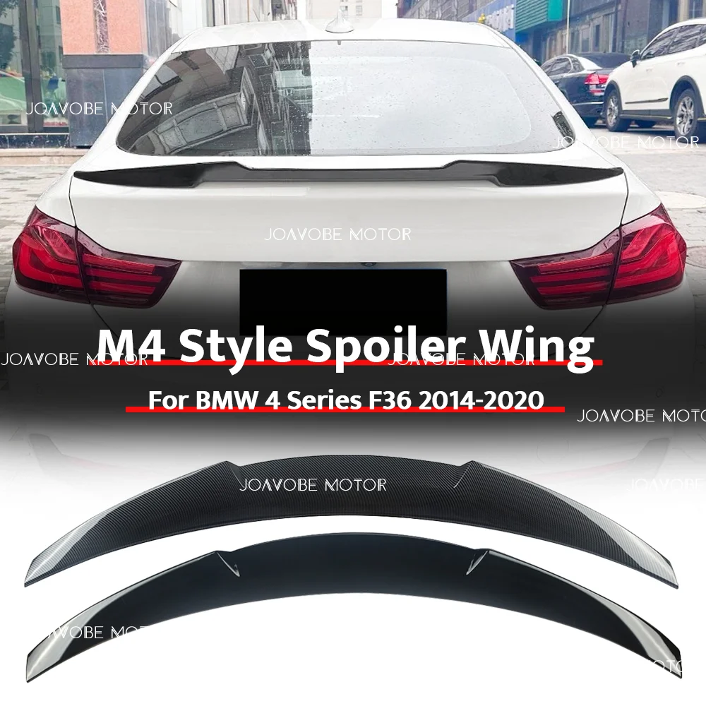

Glossy Black Glossy Carbon Fiber Look M4 Style Rear Spoiler Wing For BMW 4 Series F36 2014-2020