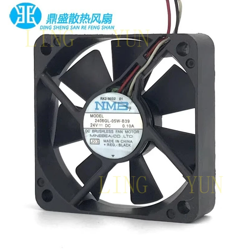 Z  FOR  NMB 2406GL-05W-B39 6015 DC24V 0.10A 6CM 3-Wire Ball Inverter Cooling Fan