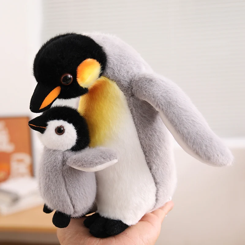 22cm Lovely Polar Penguin Plush Toys Cute Mother and Child Penguin Dolls Stuffed Soft Animal Pillow Kids Baby Birthday Gift