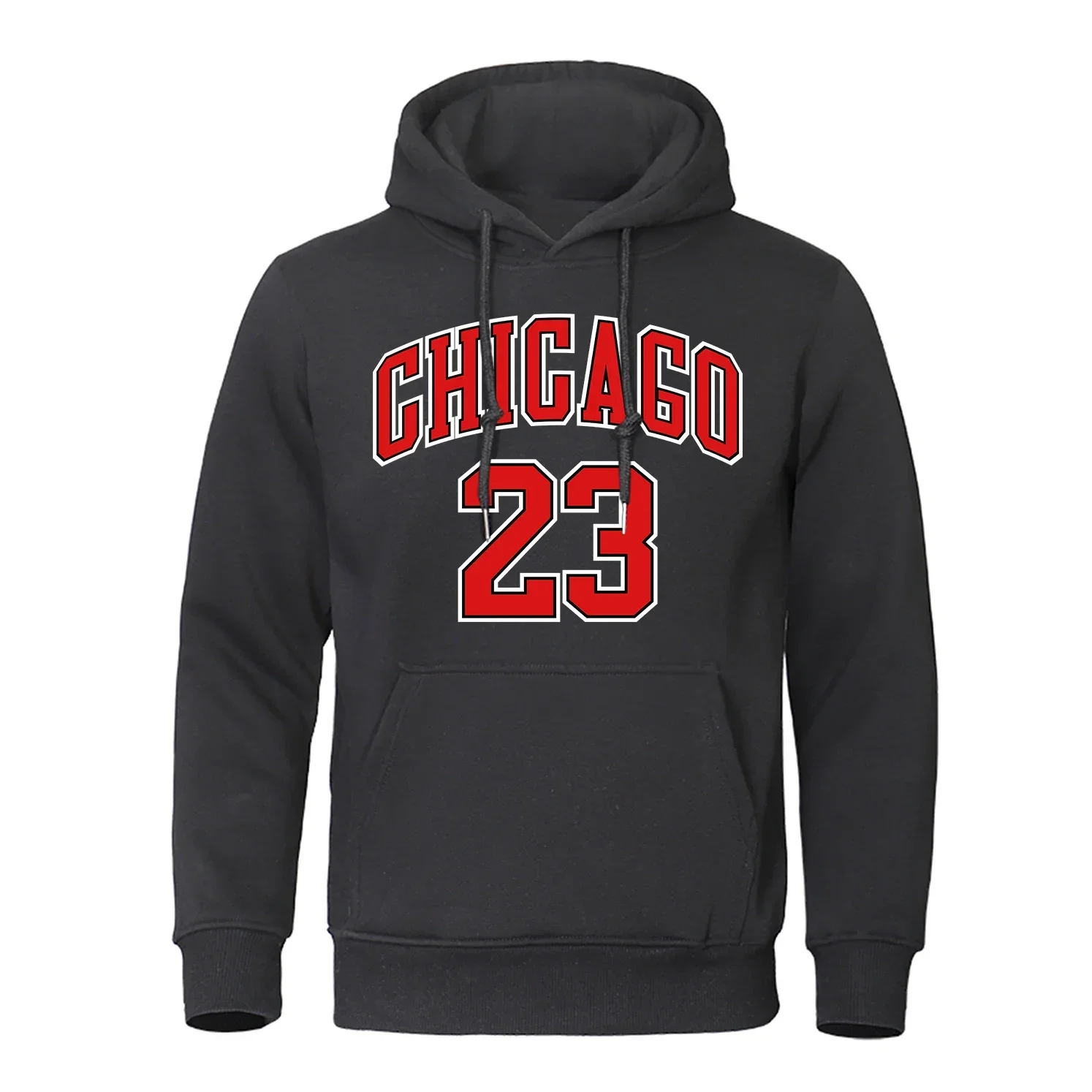 

Chicago 23 Jersey Letter Number Pattern Hoodie Men Fashion Hip Hop Pullover Hoody O-Neck Street Sweatshirt Pocket Fleece Hoody