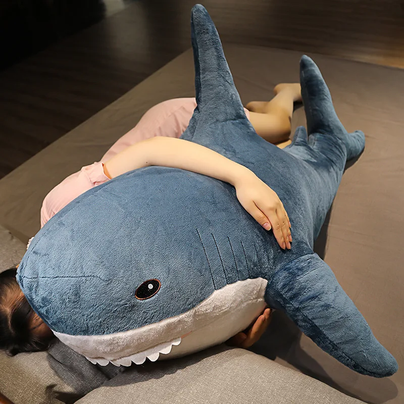 Giant Shark Plush Stuffed Animal Cuddle Body Pillow Leg Hug Sleep Companion Kids Gift Bedroom Decor Shark Toy Animal Children