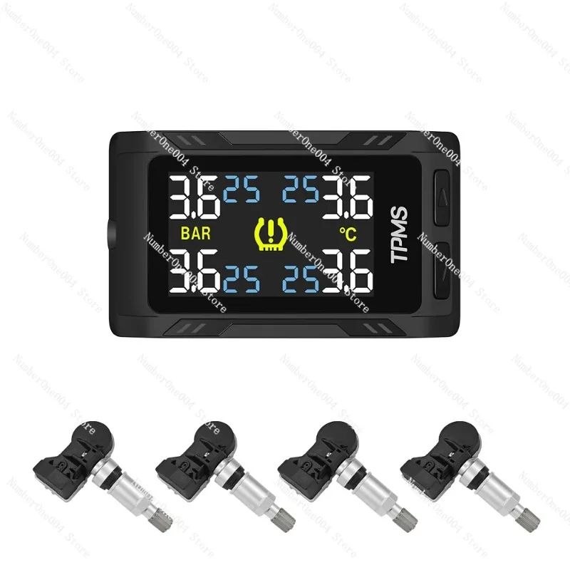 

Dual Power ACC USB Universal Digital TPMS with Built-in Sensors Real-time Monitoring Adhesive Tire Pressure Monitoring System