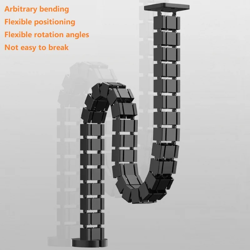 Wire Spine Cable Spine Adjustable Under Desk Cable Tray Wire Management Workstation Snake Cable Organizer Management Customized