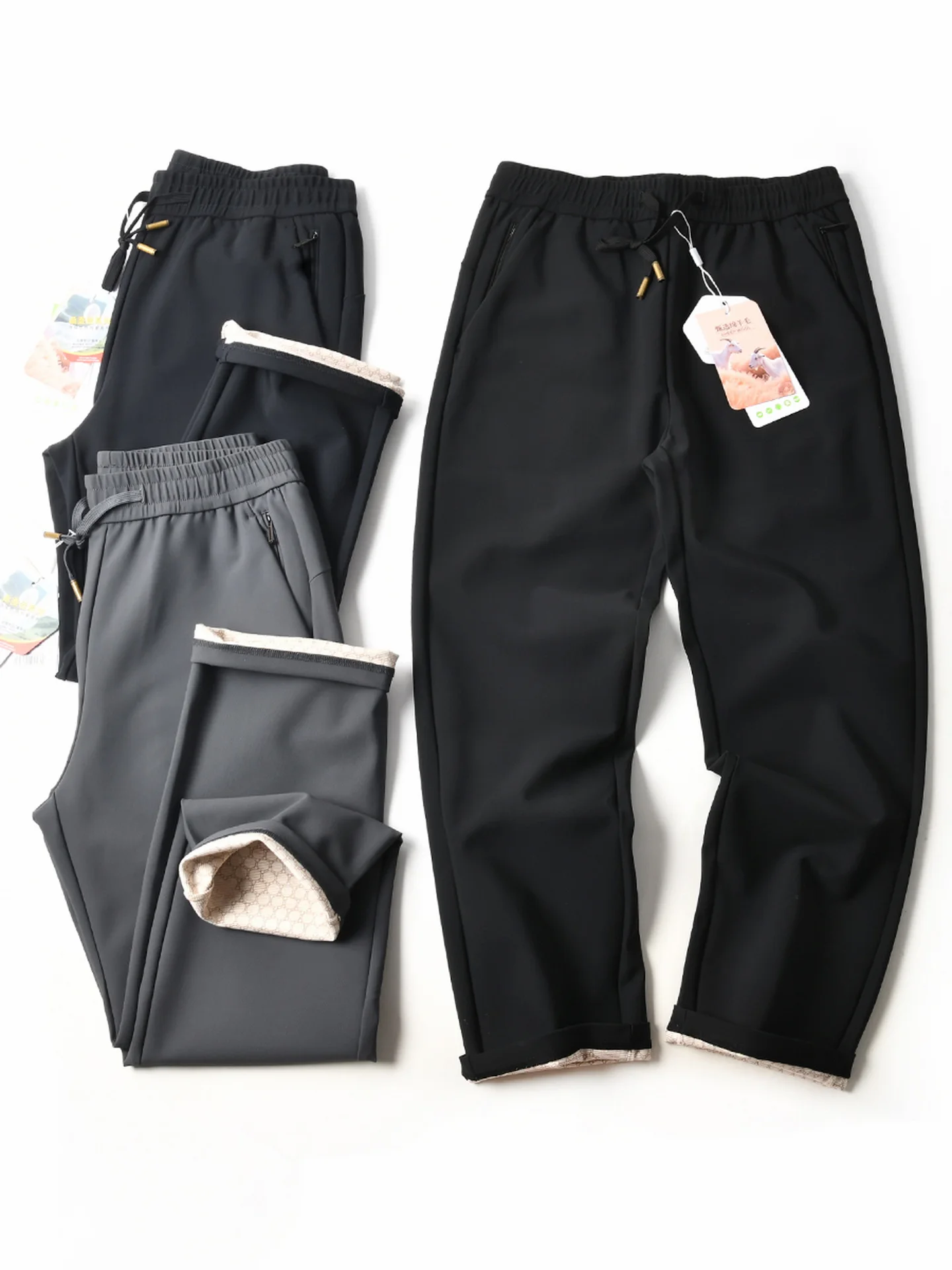 Men's Sporty Loose Fit Straight Leg Casual Pants Breathable Windproof Quick Dry Elastic Waist American Retro Style Autumn
