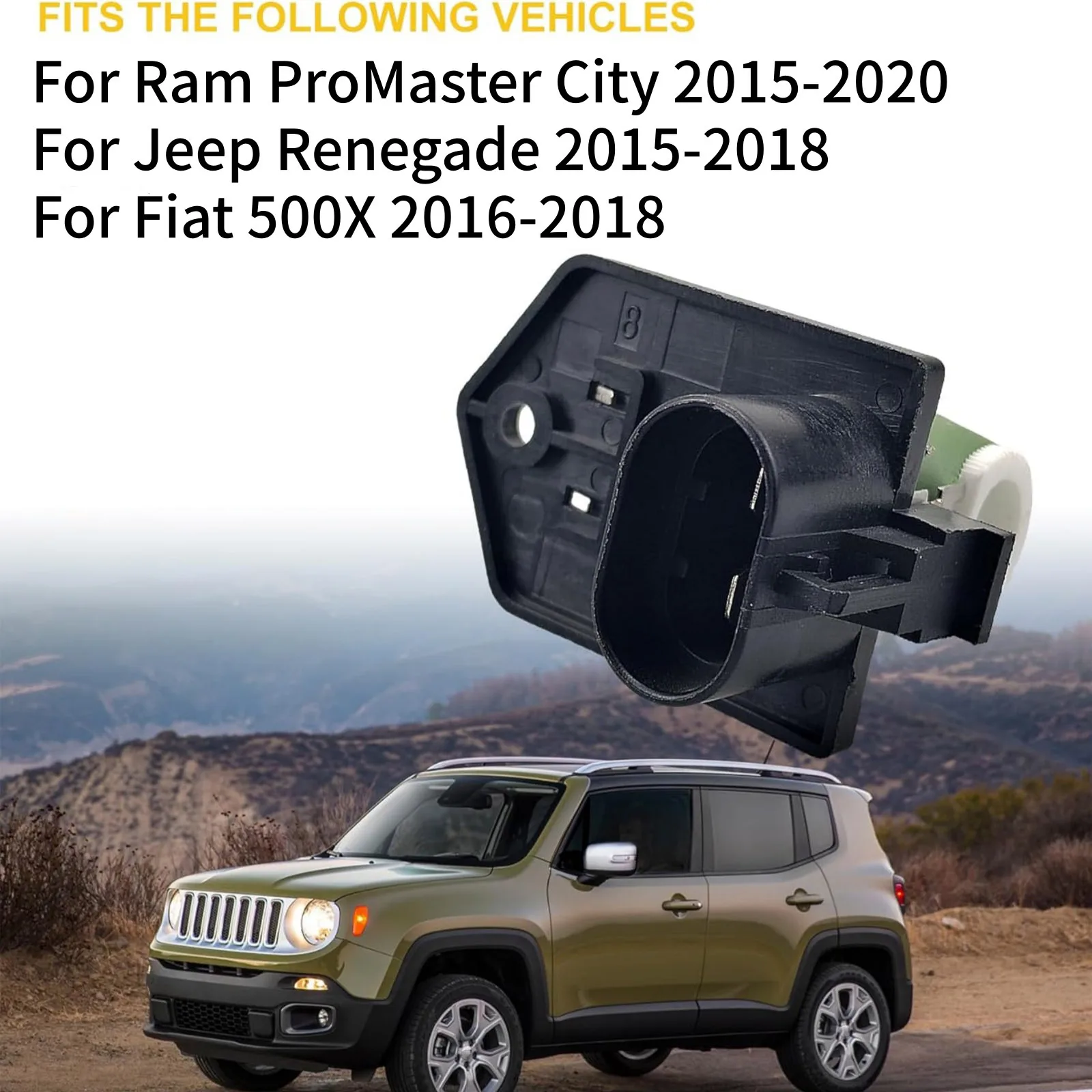 68247207AA 921-302 Radiator Fan Resistor for Jeep Renegade Ram ProMaster City Fiat 500X 2015-2020 Direct Replacement