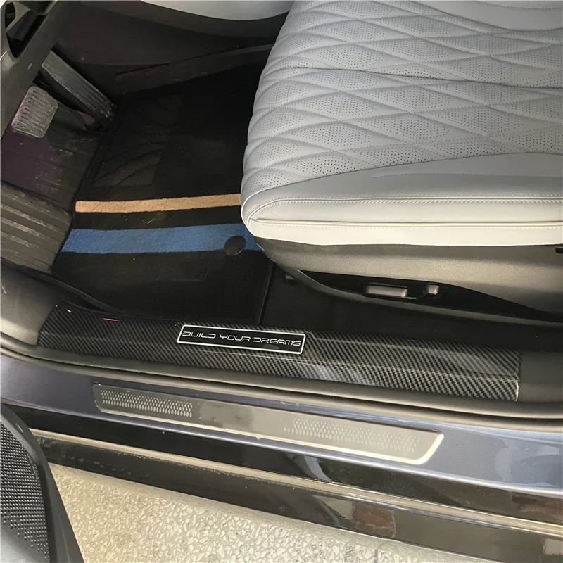 

WELKINRY For BYD ATTO 4 Seal 2022-2025 Inner Car Doorsill Threshold Welcoming Scuffproof Guard Foot Pedal Plate Protective Trim