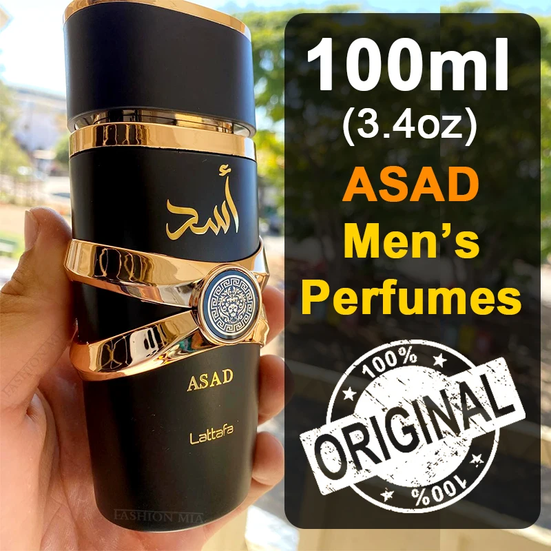 Original Asad Men's Perfume 100ml Arabia High Quality Luxurious Long Lasting Yara Moi Tous Perfumes for Men&Women Christmas Gift