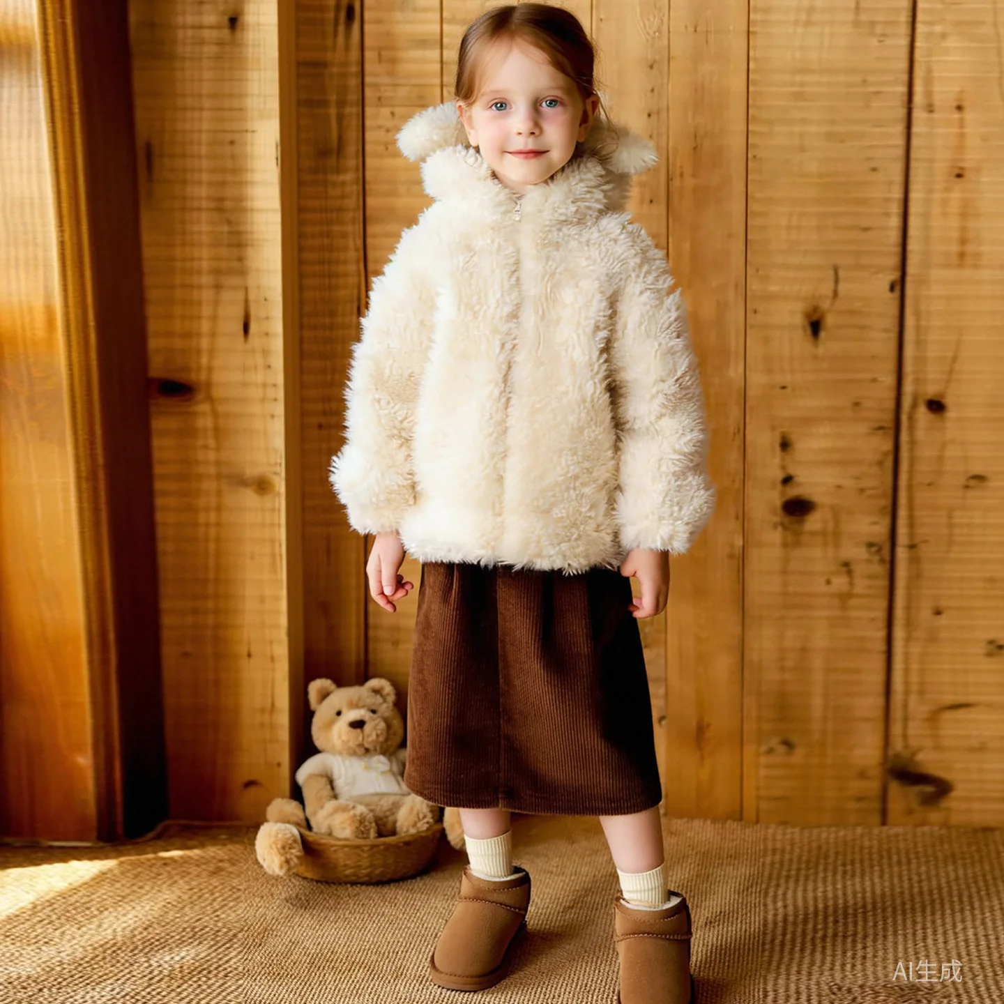 

Новые зимние детские парки для маленьких девочек, однотонная плюшевая куртка с капюшоном и кроликом для маленьких девочек, универсальное пушистое пальто для маленьких девочек