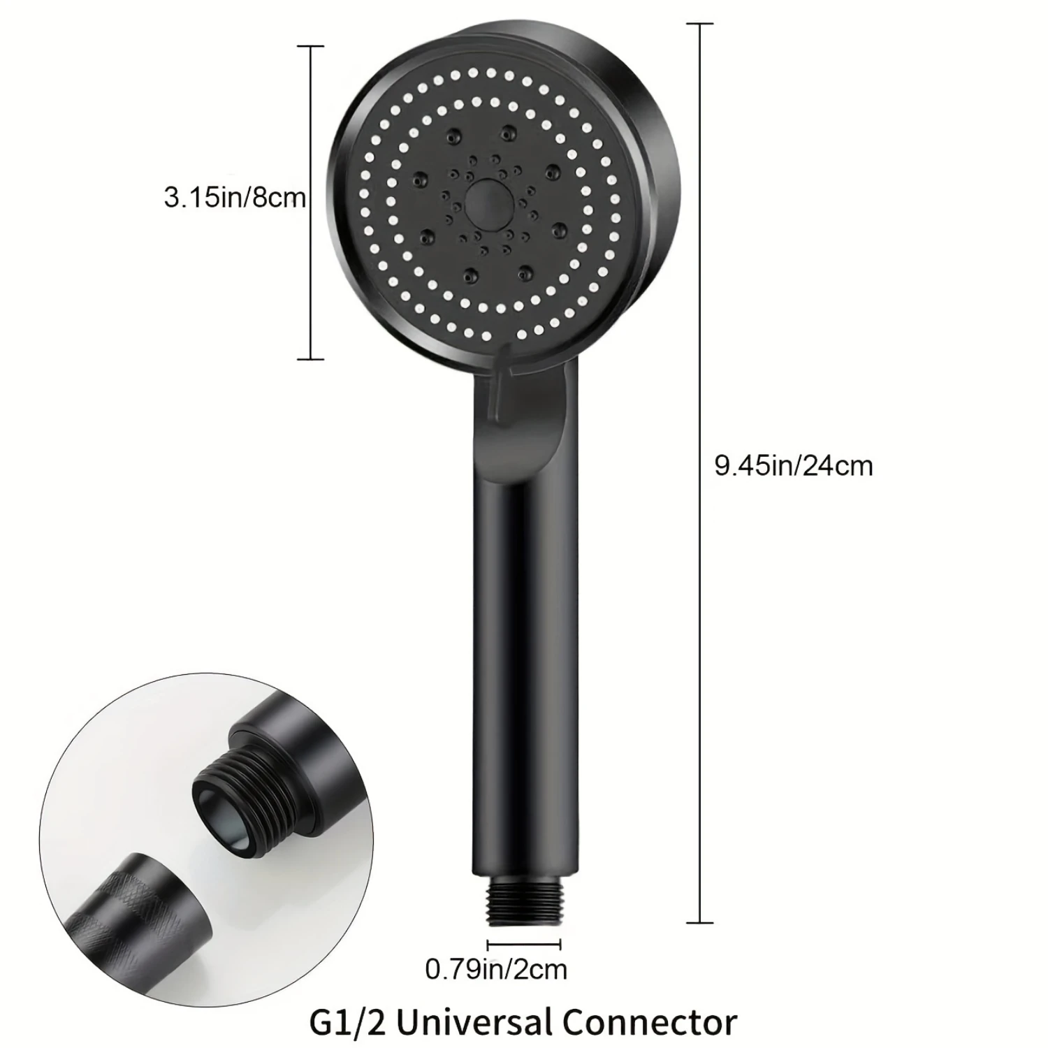 5- Adjustable Handheld Shower Head  High Pressure, Multi-Functional, Wall-Mounted, Daily Shower Spray Nozzle for Bathroom