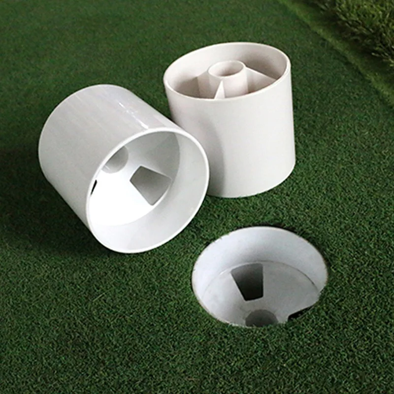 Golf Training Aids Putting Putter Hole Cup Plastic White Practice Cups Yard Garden Backyard Grass Insert Practice Target 1PC